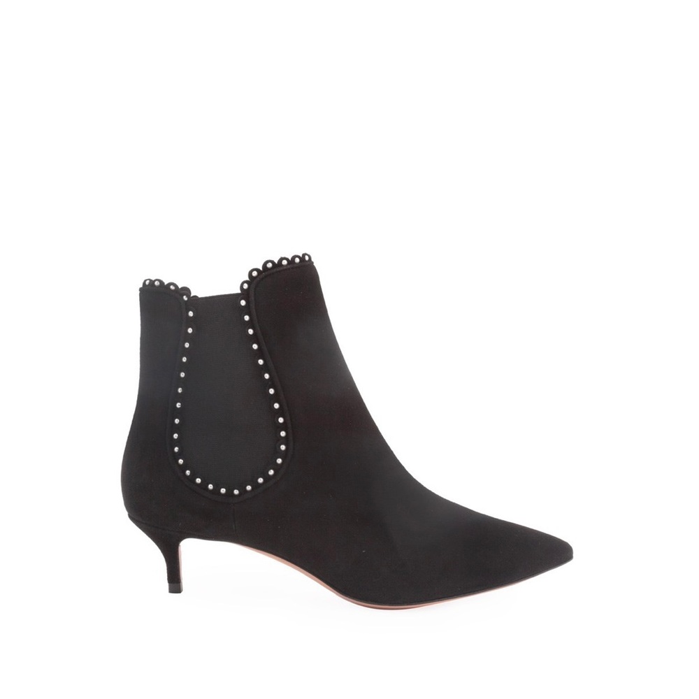 AQUAZZURA Jicky Studded Suede Ankle Boots